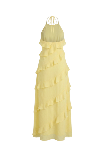 Women's Ruffle Maxi Dress | Halter