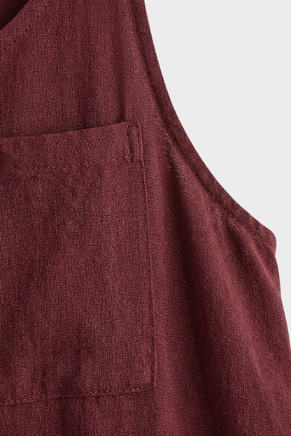 Women's Linen-Look Jumpsuit | Loose