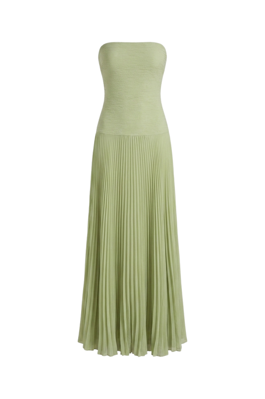 Women's Strapless Pleated Maxi | Gown