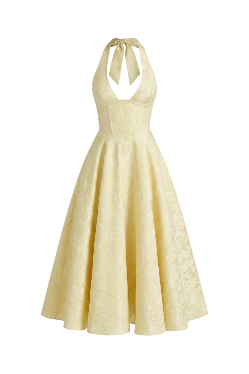 Women's Halter Midi Dress | Full Skirt