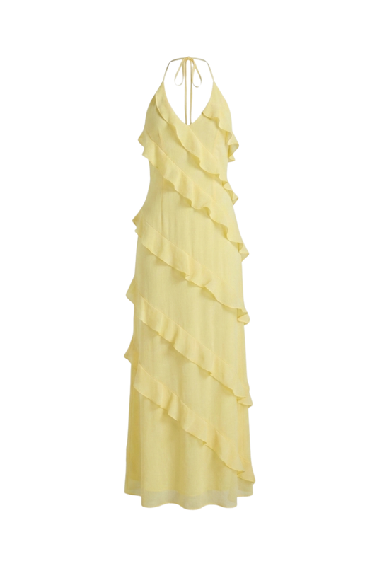 Women's Ruffle Maxi Dress | Halter