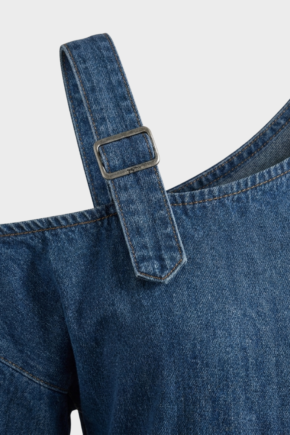 Women's Denim Jumpsuit | Cold Shoulder