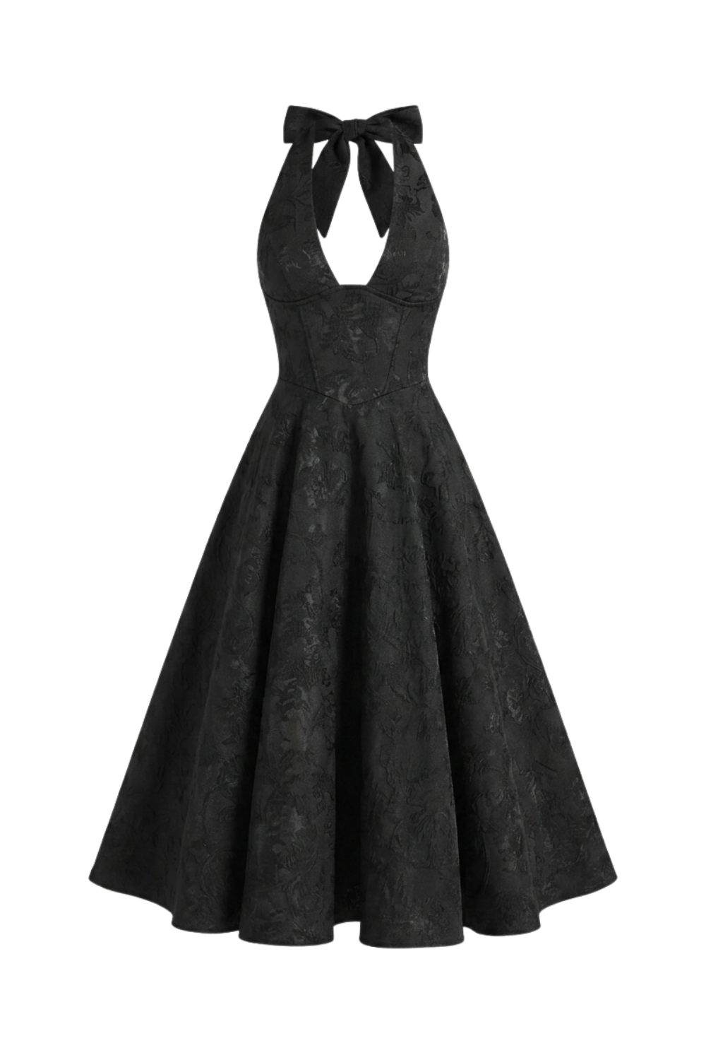 Women's Halter Midi Dress | Full Skirt