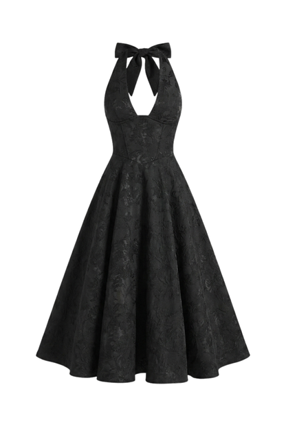 Women's Halter Midi Dress | Full Skirt