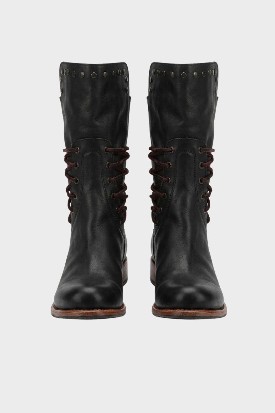 Women's Mid-Calf Lace-Up Boots | Low Block Heel