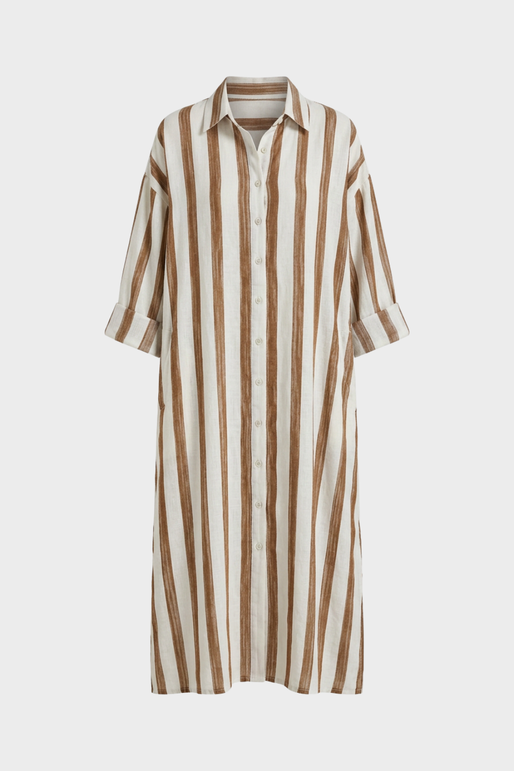 Women's Striped Shirt Dress | Maxi