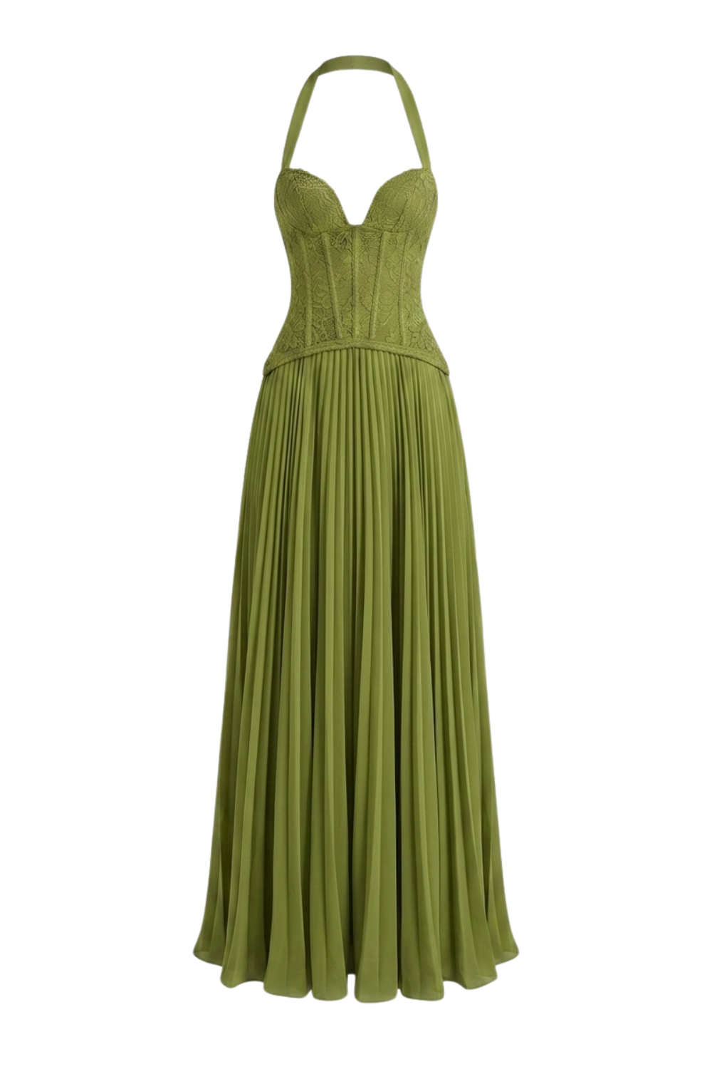 Women's Corset Pleated Maxi | Halter