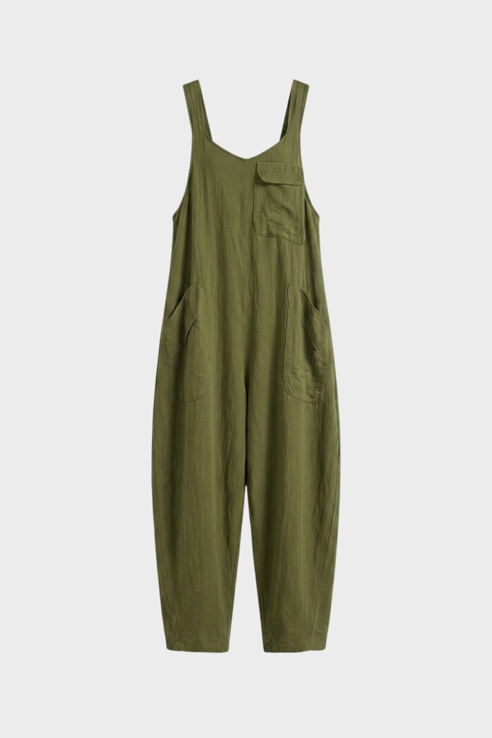 Women's Linen-Look Jumpsuit | Loose