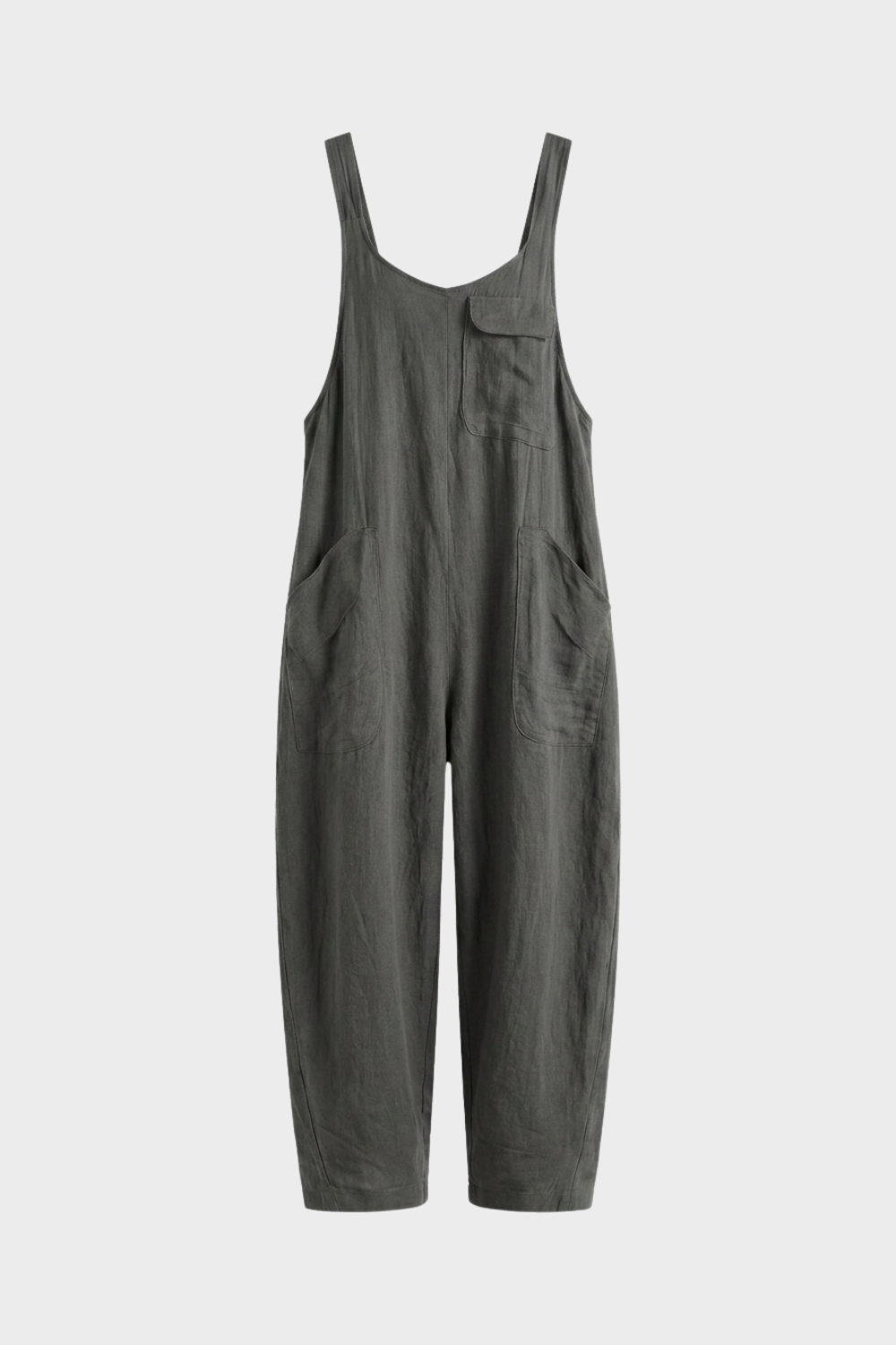 Women's Linen-Look Jumpsuit | Loose