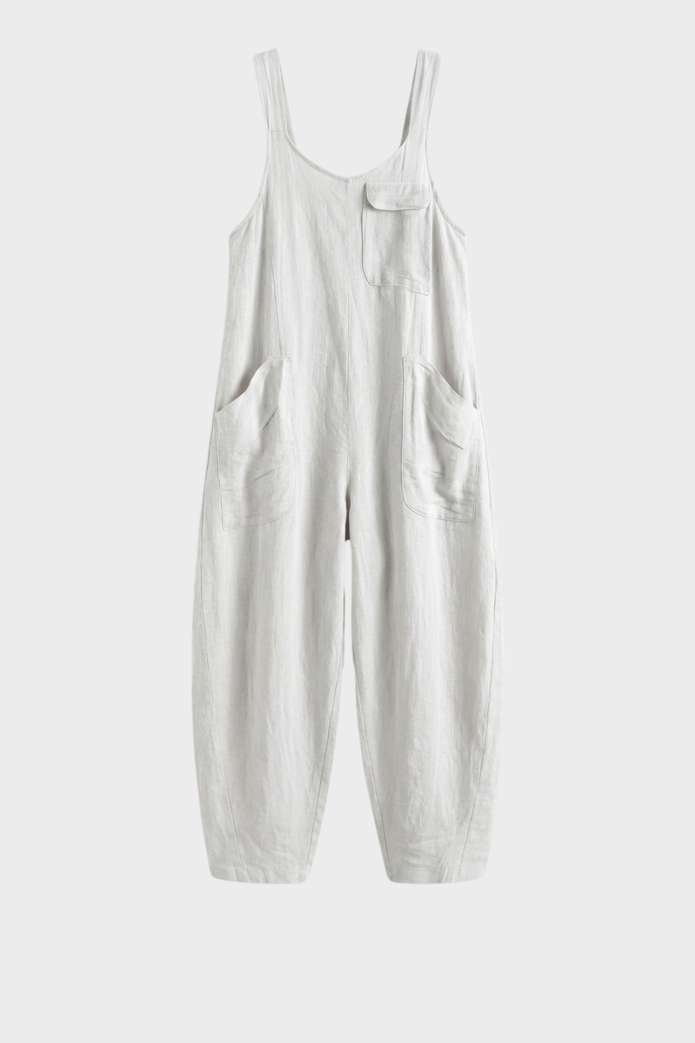 Women's Linen-Look Jumpsuit | Loose