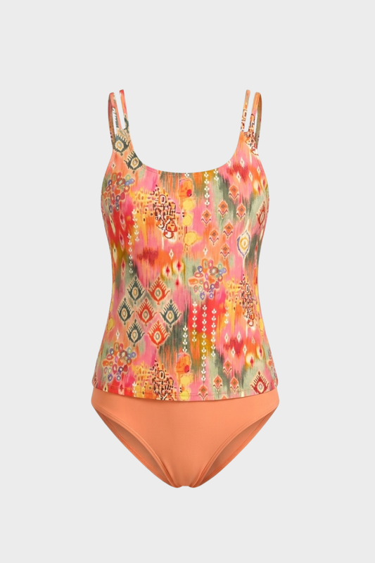Women's Printed One-Piece Swimsuit | Scoop Neck