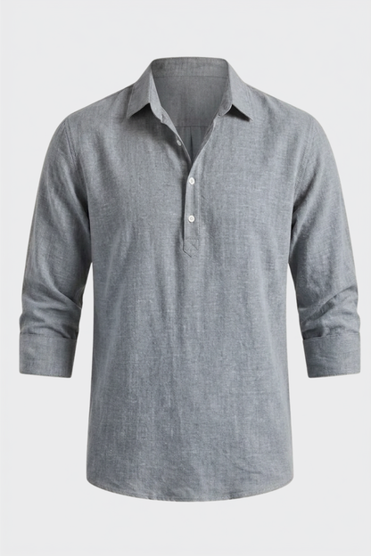 Men's Long Sleeve Shirt with Kent Collar