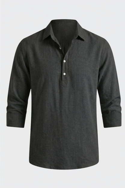Men's Long Sleeve Shirt with Kent Collar