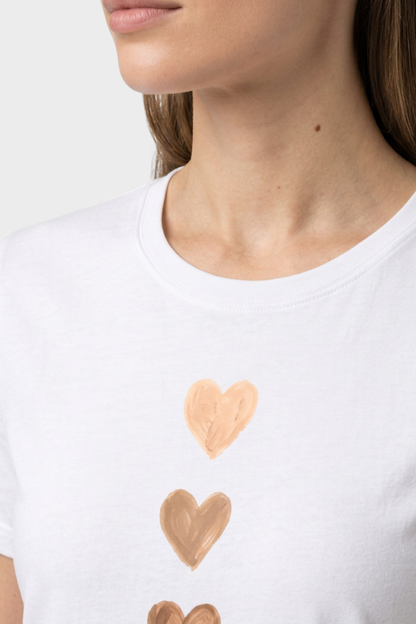 Women's Graphic T-Shirt | Heart Print