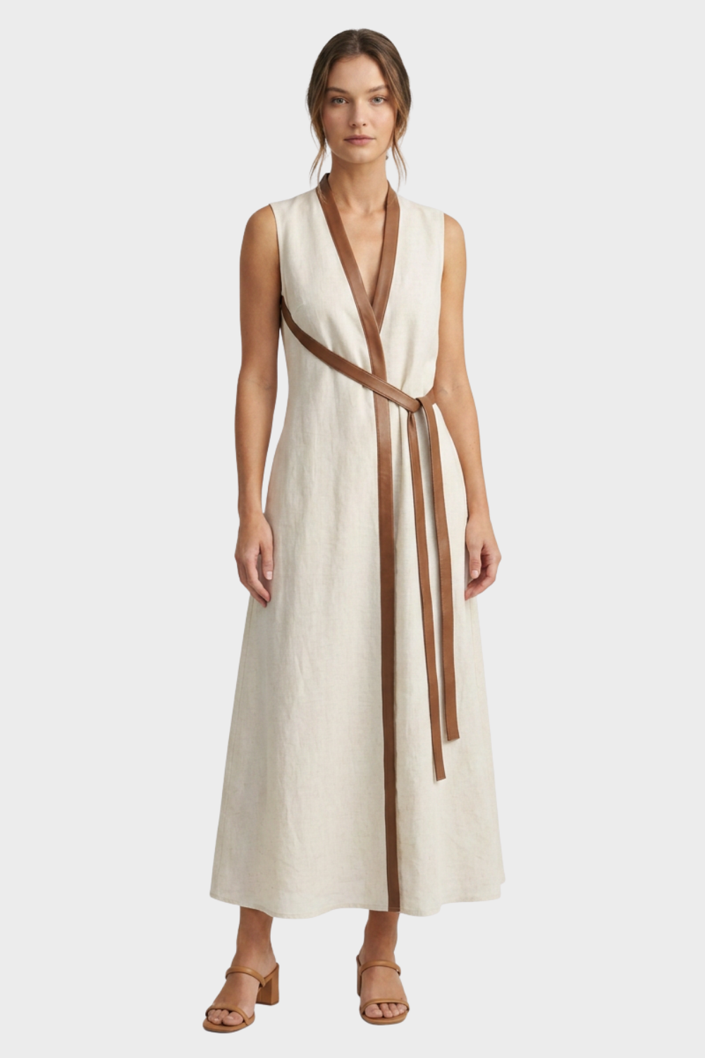Women's Contrast-Trim Maxi | V-Neck
