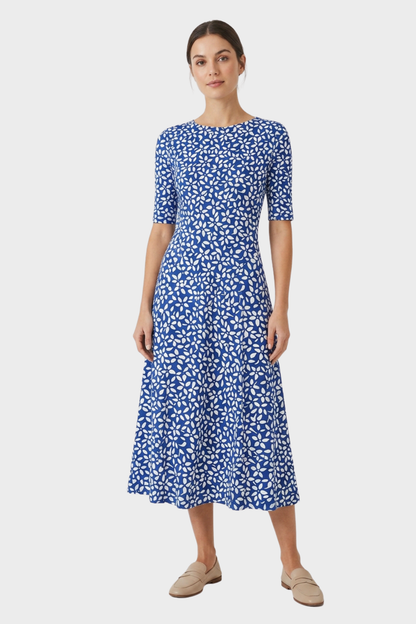 Women's Floral Linen Midi | Pockets