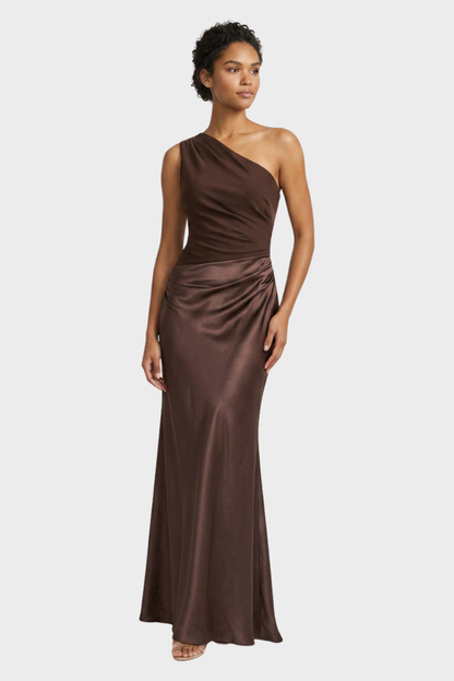 Women's One-Shoulder Maxi | Satin