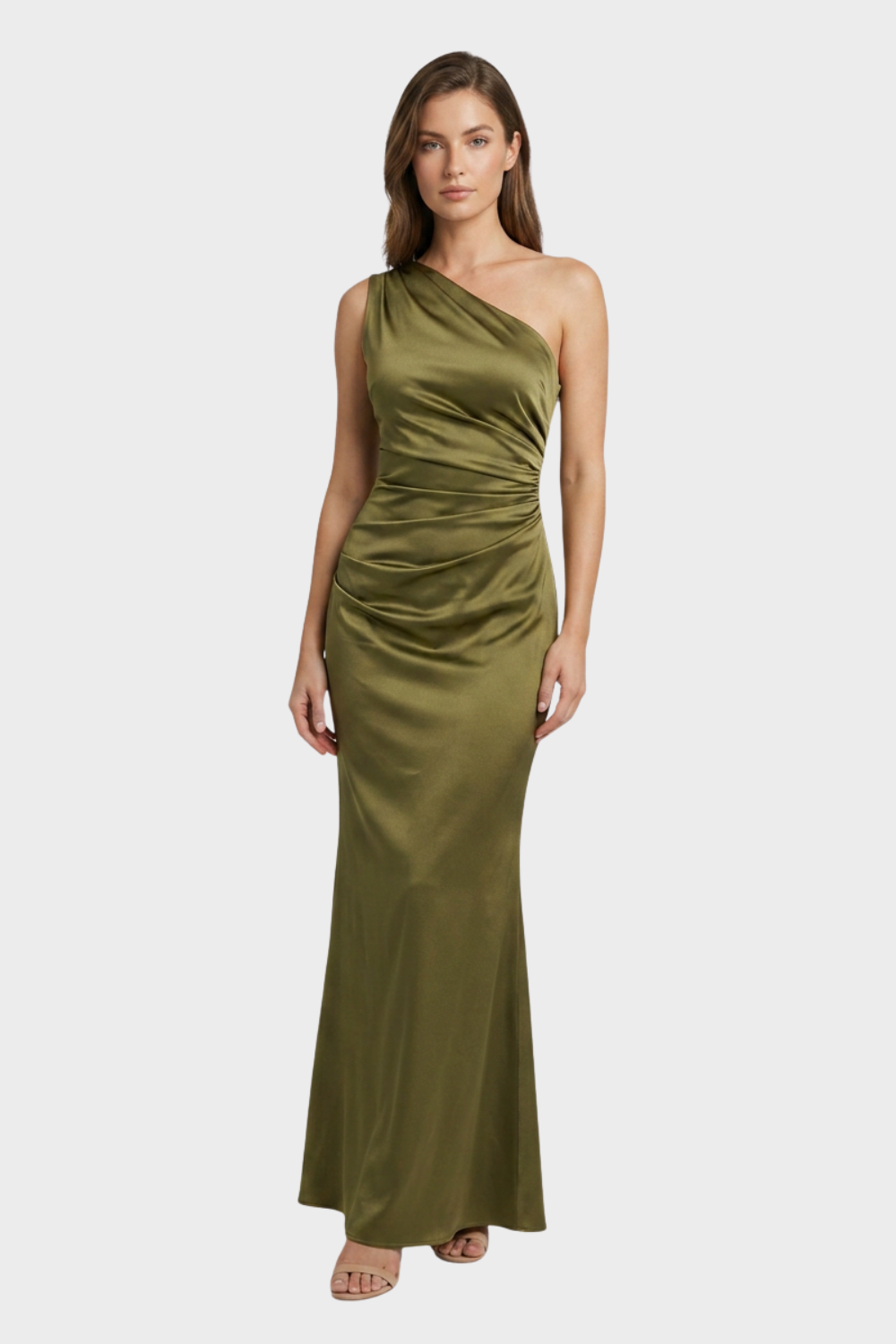 Women's One-Shoulder Maxi | Satin