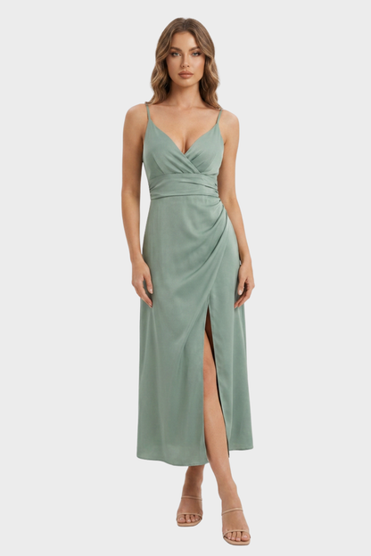 Women's Slip Maxi Dress | V-Neck