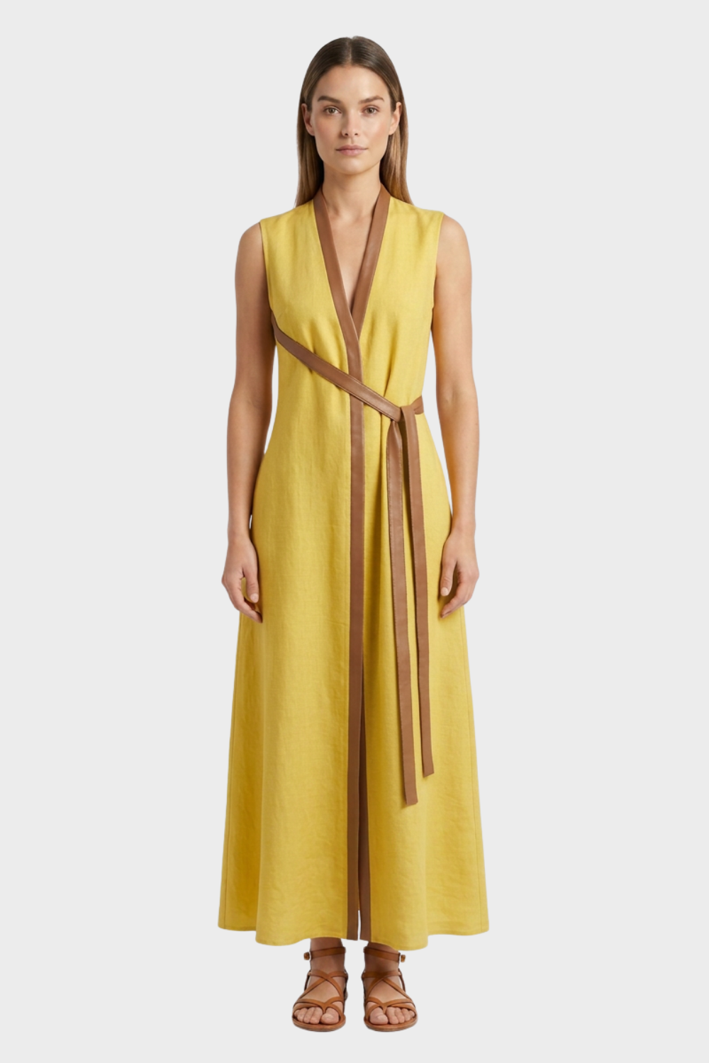 Women's Contrast-Trim Maxi | V-Neck