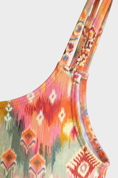 Women's Printed One-Piece Swimsuit | Scoop Neck