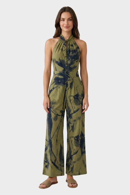 Women's Printed Jumpsuit | Halter Neck