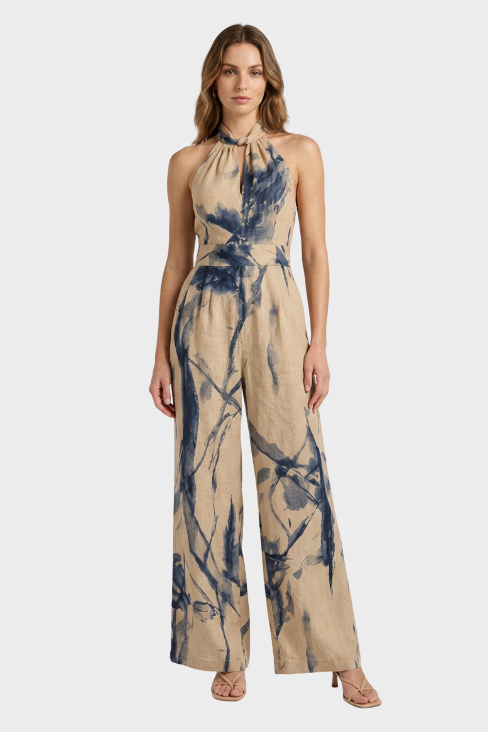 Women's Printed Jumpsuit | Halter Neck