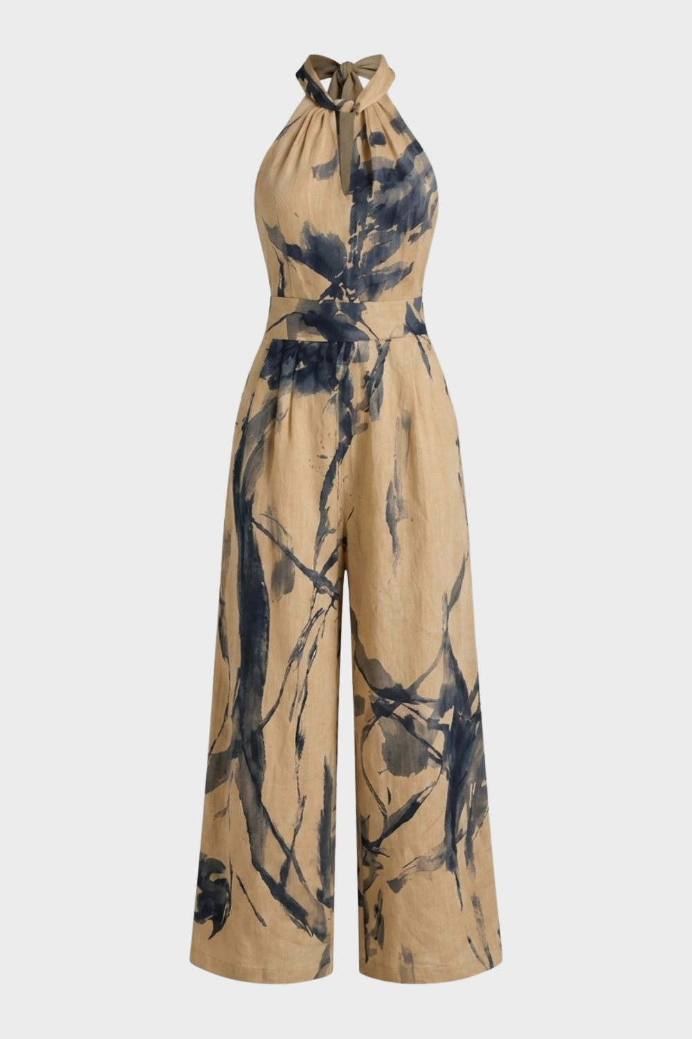 Women's Printed Jumpsuit | Halter Neck