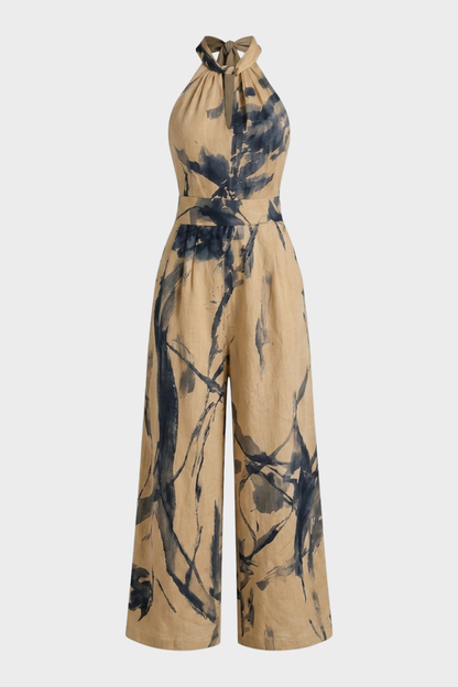 Women's Printed Jumpsuit | Halter Neck