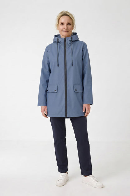 Women's Hooded Rain Jacket | Zip Front
