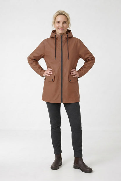 Women's Hooded Rain Jacket | Zip Front