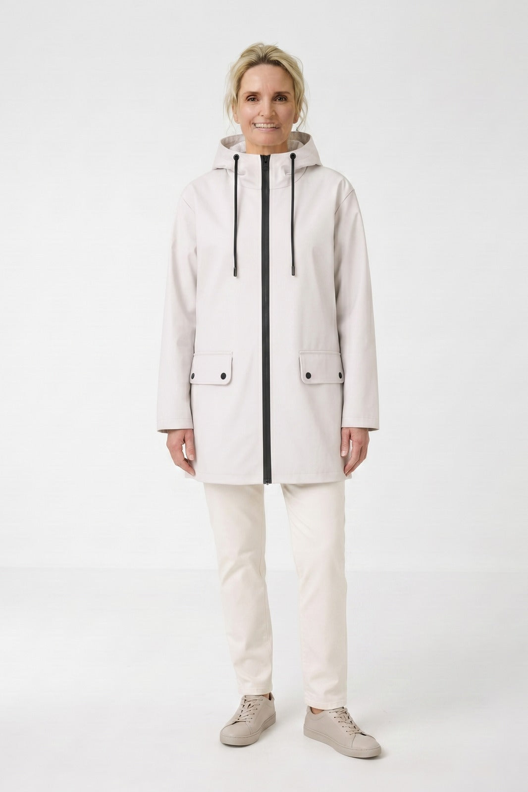 Women's Hooded Rain Jacket | Zip Front