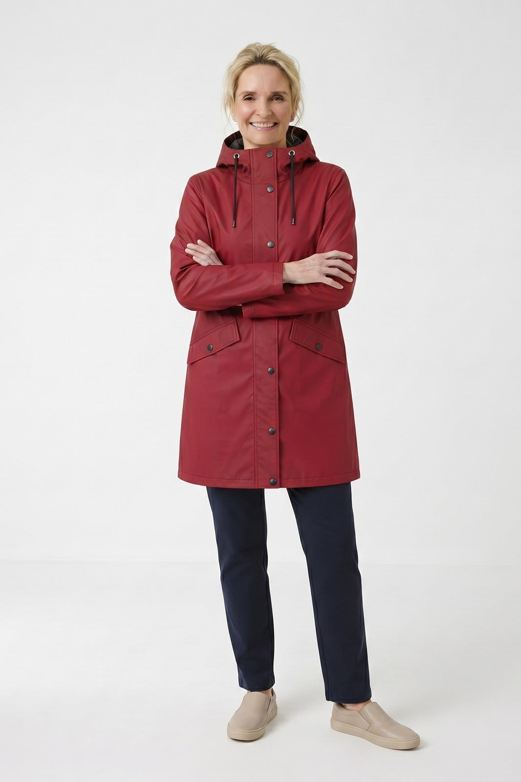 Women's Long Raincoat | Hooded