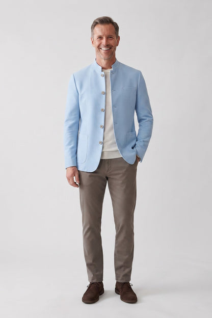 Men's Nehru Collar Blazer | Tailored Fit