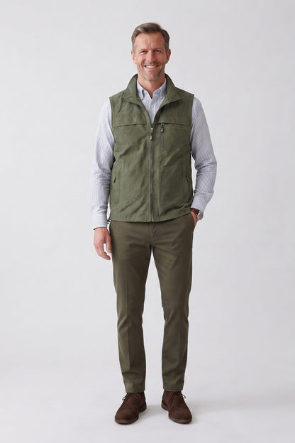 Men's Utility Vest | Stand Collar