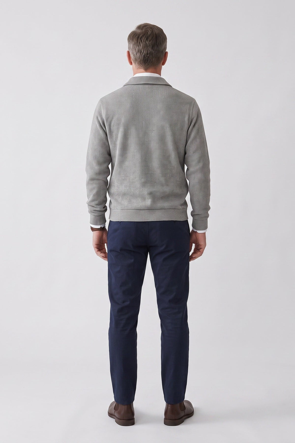 Men's Point Collar Jacket | Button-Front