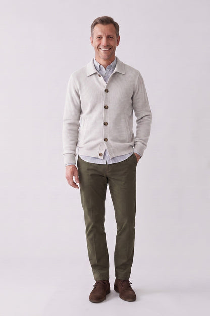Men's Point Collar Jacket | Button-Front