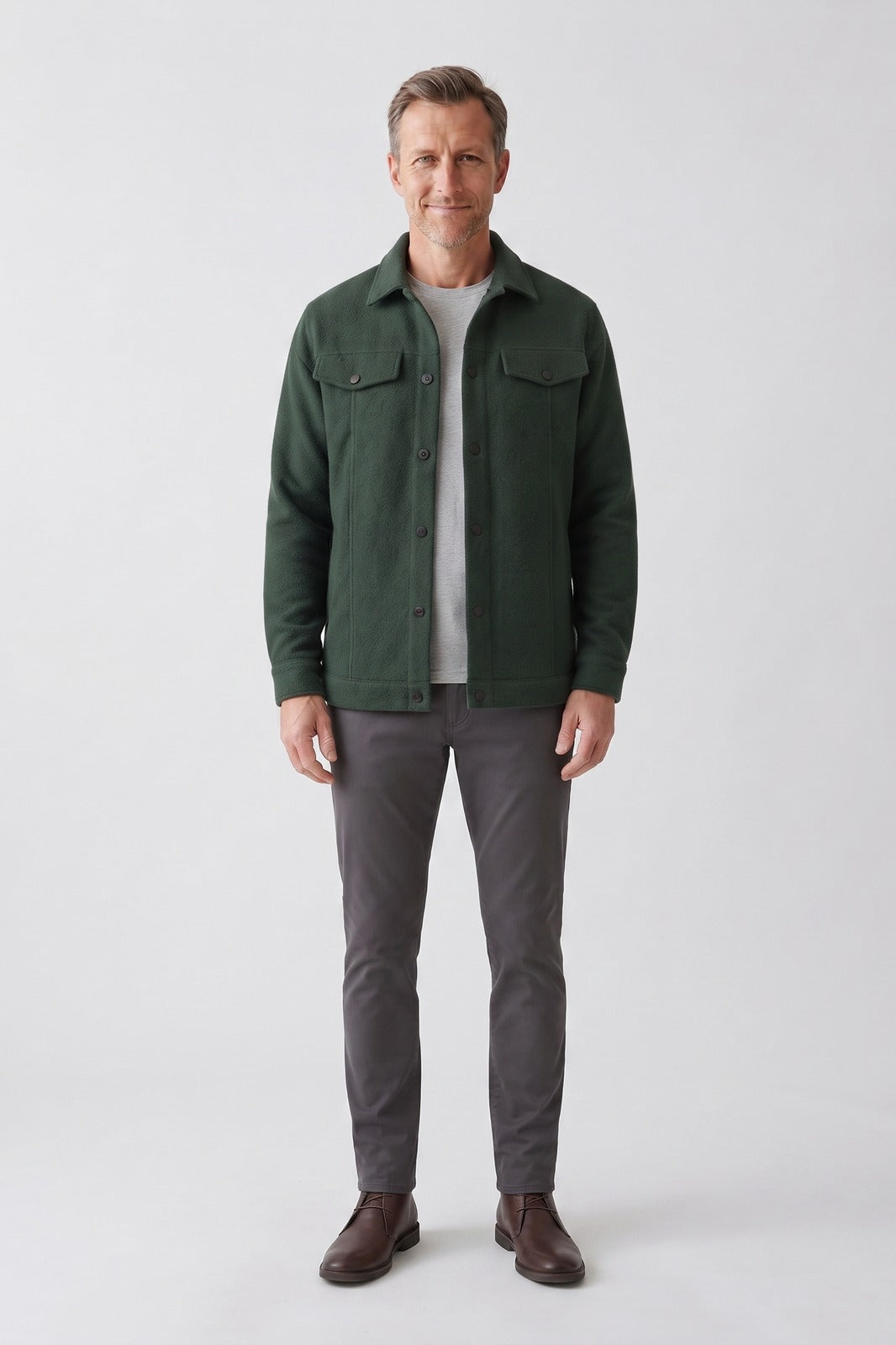 Men's Trucker Jacket | Snap Button Closure