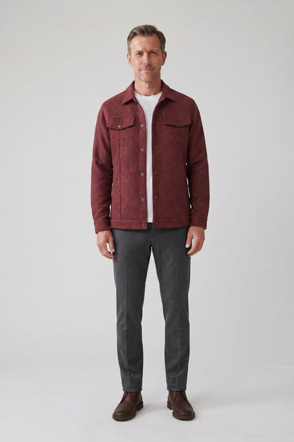 Men's Trucker Jacket | Snap Button Closure