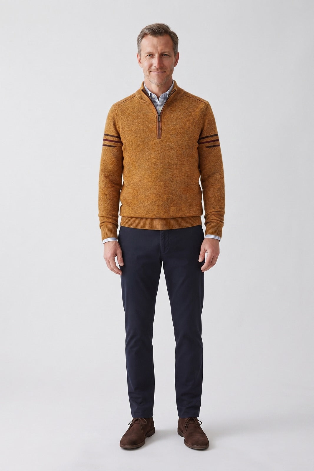 Men's Quarter-Zip Sweater | Stand Collar