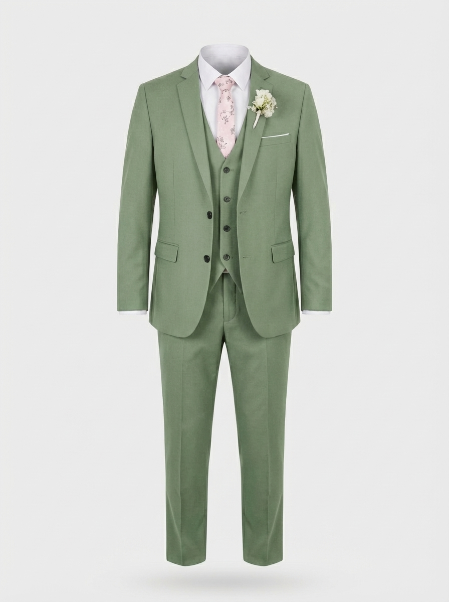 Men's 3-Piece Suit with Waistcoat