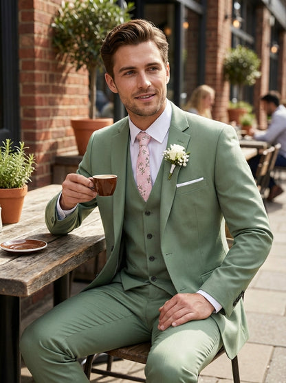 Men's 3-Piece Suit with Waistcoat