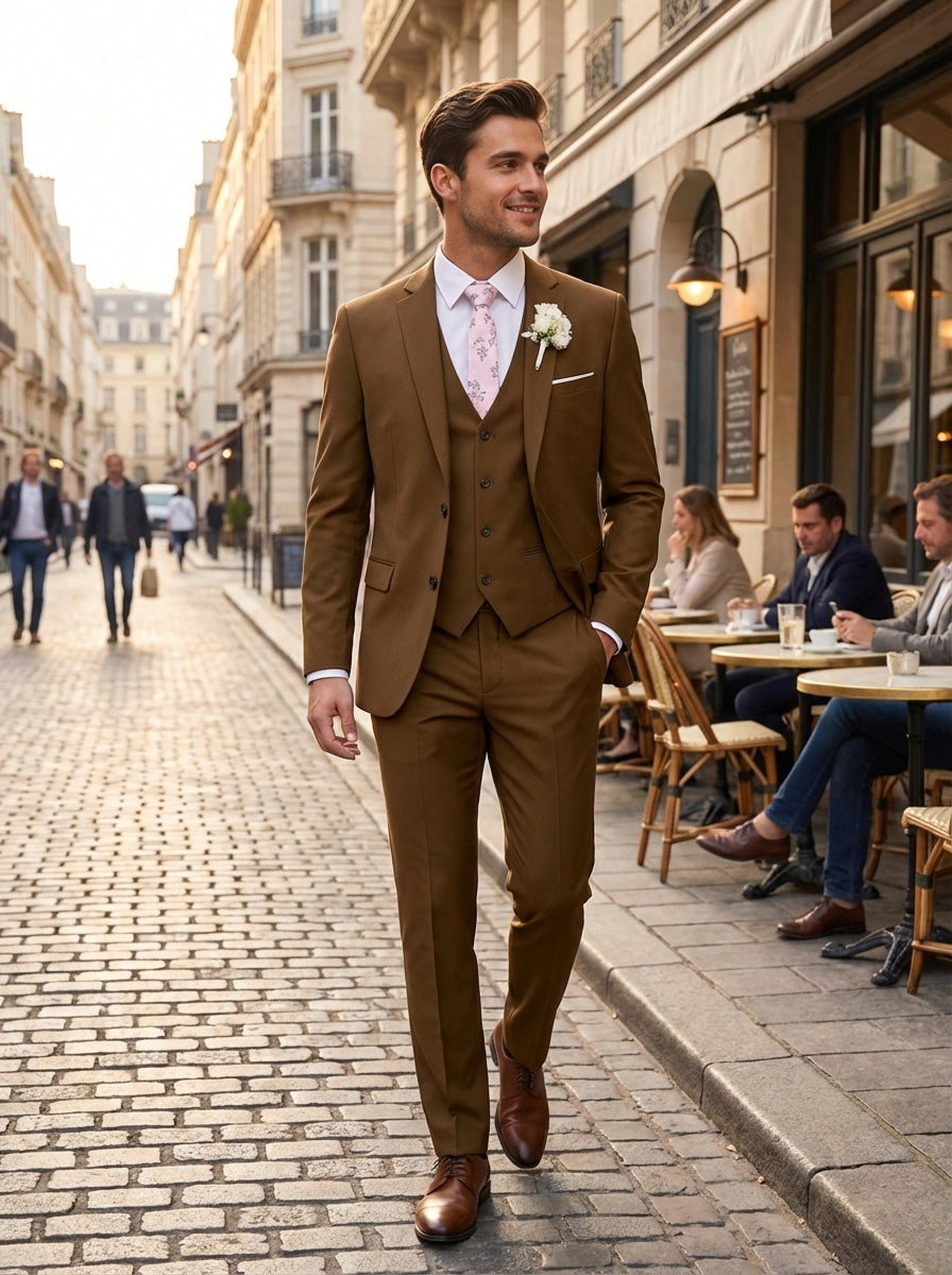 Men's 3-Piece Suit with Waistcoat