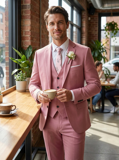 Men's 3-Piece Suit with Waistcoat