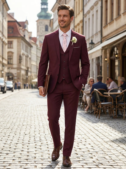 Men's 3-Piece Suit with Waistcoat