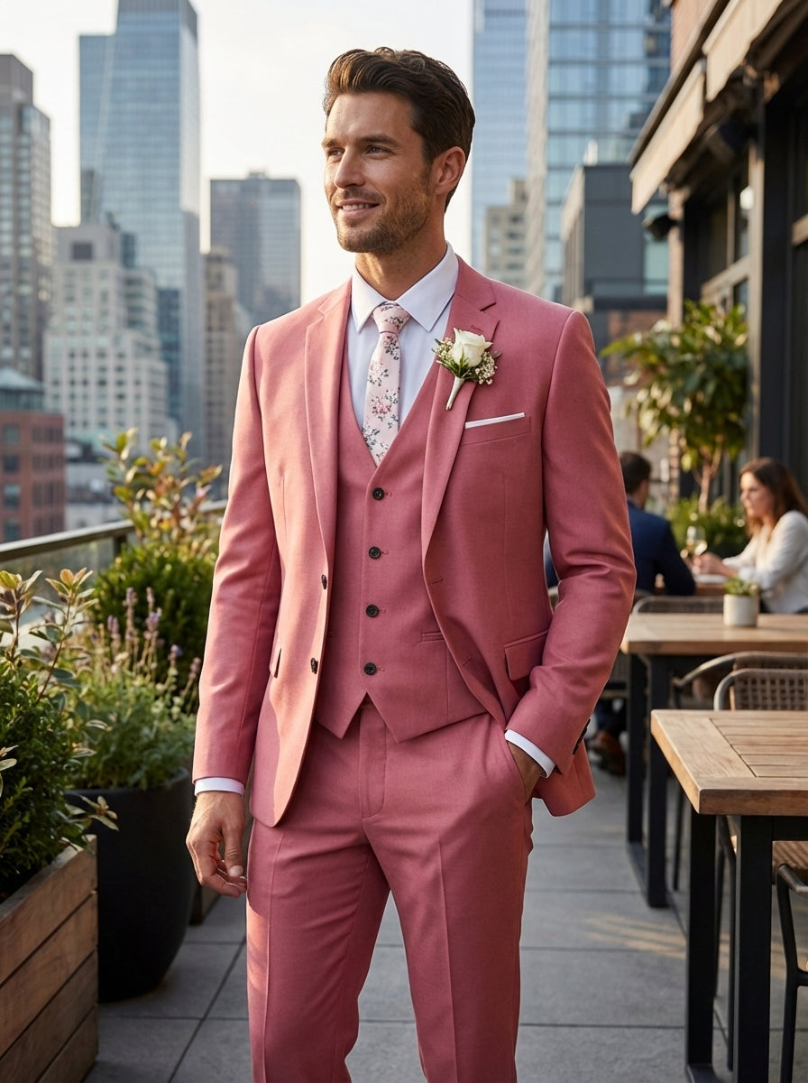 Men's 3-Piece Suit with Waistcoat