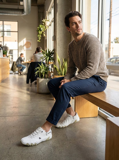 Men's Sneakers with Laces and Profile Sole