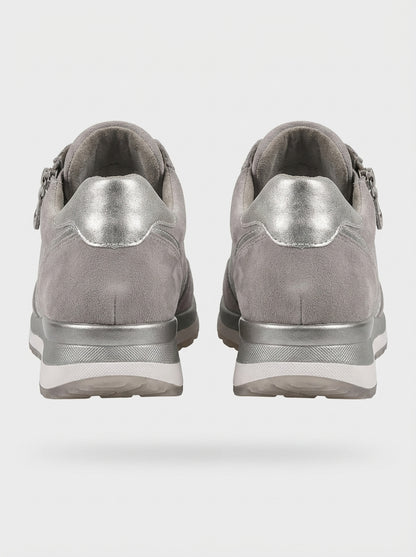 Women's Sneakers with Zip and Laces