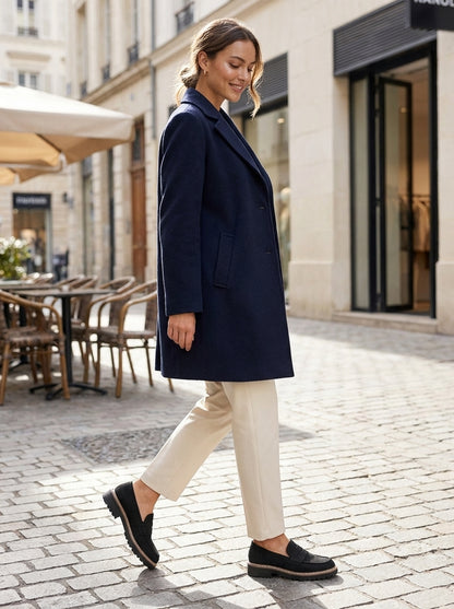 Women's Loafers with Profile Sole and Decorative Tab