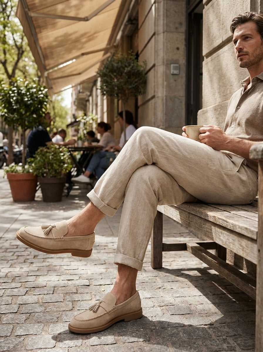 Men's Loafers with Tassel Slip-On Moccasins